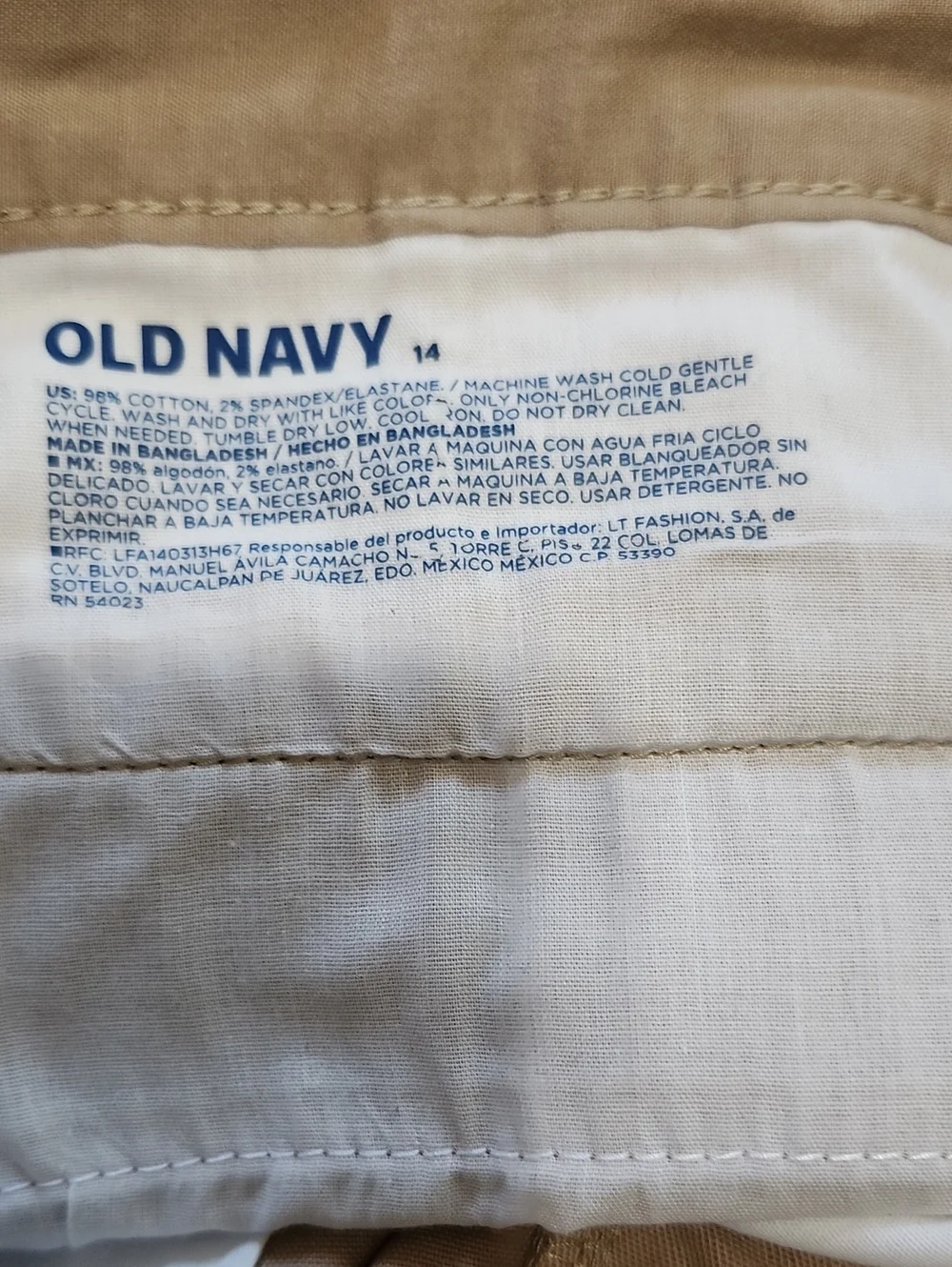 2 pairs EUC Sz14Y Old Navy Chinos in Black and Khaki